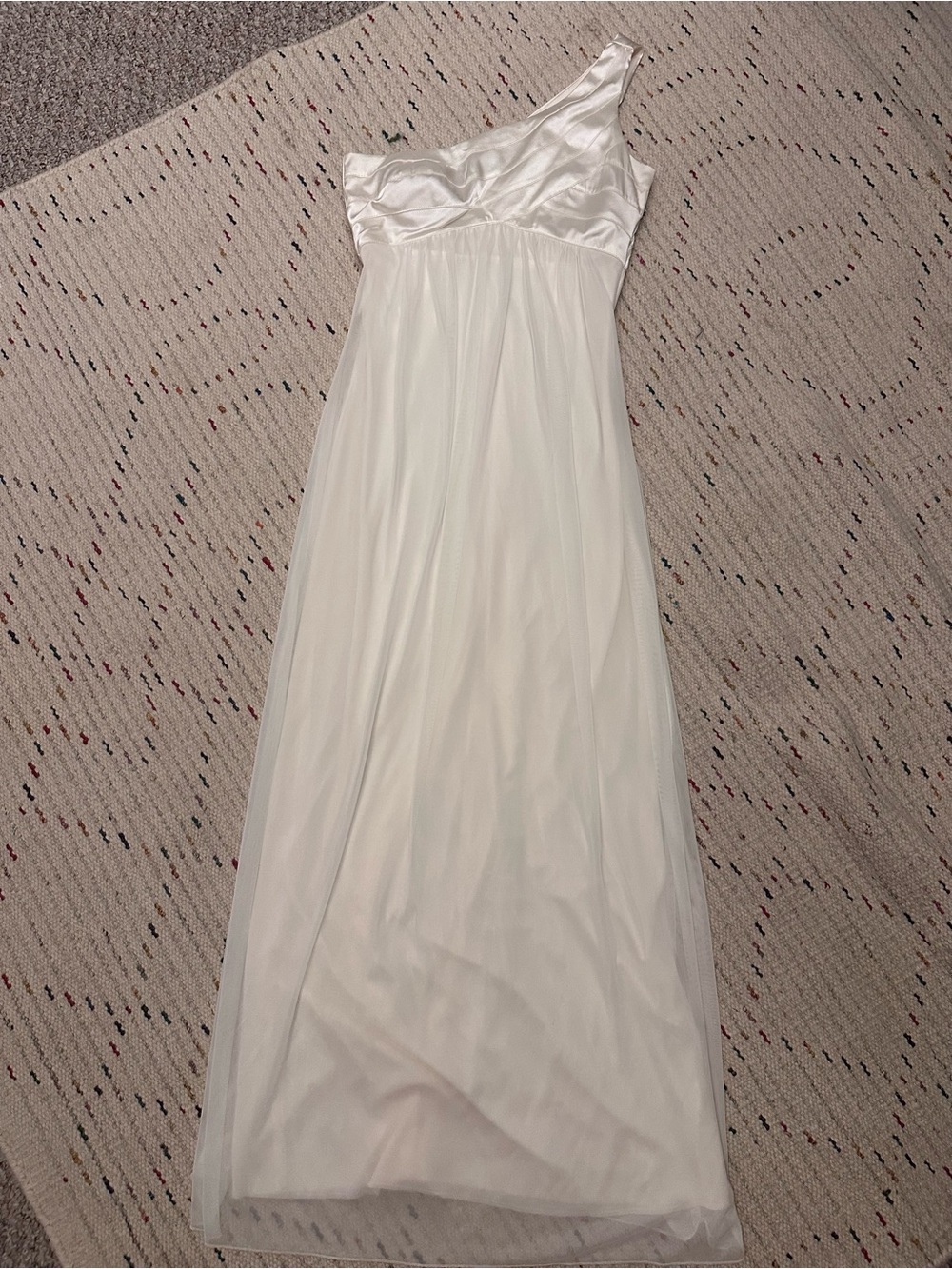Trixxi One-Shoulder White Formal Gown